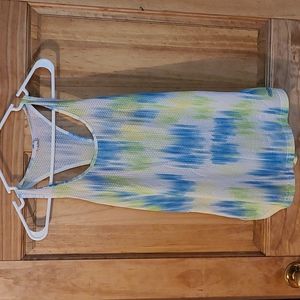 Express blue green small workout tank